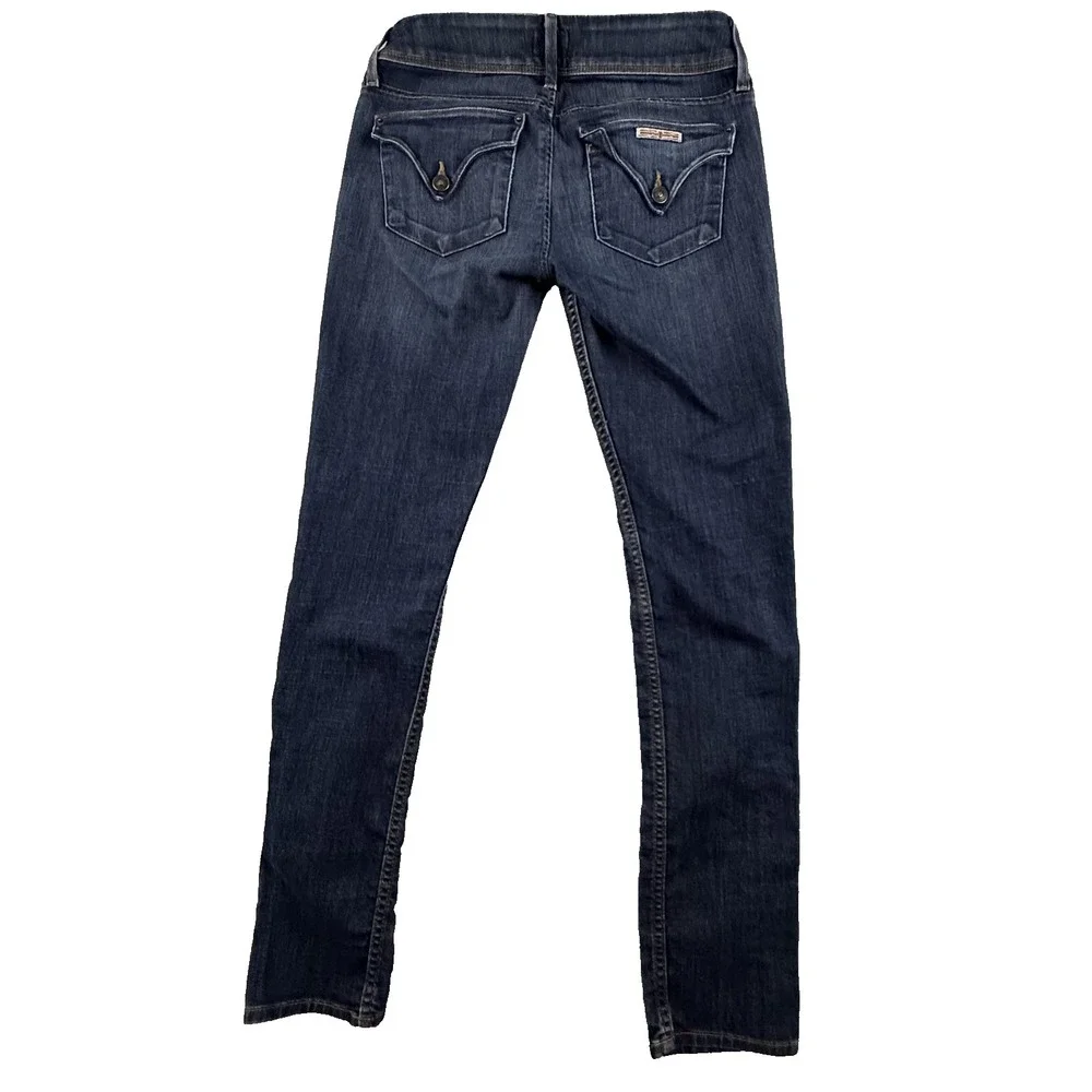 Hudson Skinny Jeans Women‎ 26 Blue Denim Stretch Mid Rise Flap Pocket Y2K